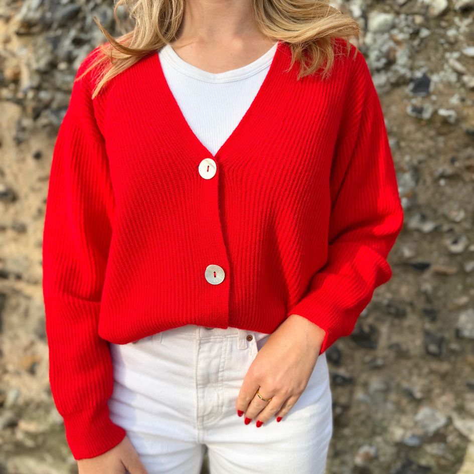 Valentina Cardigan – Scarlet Red