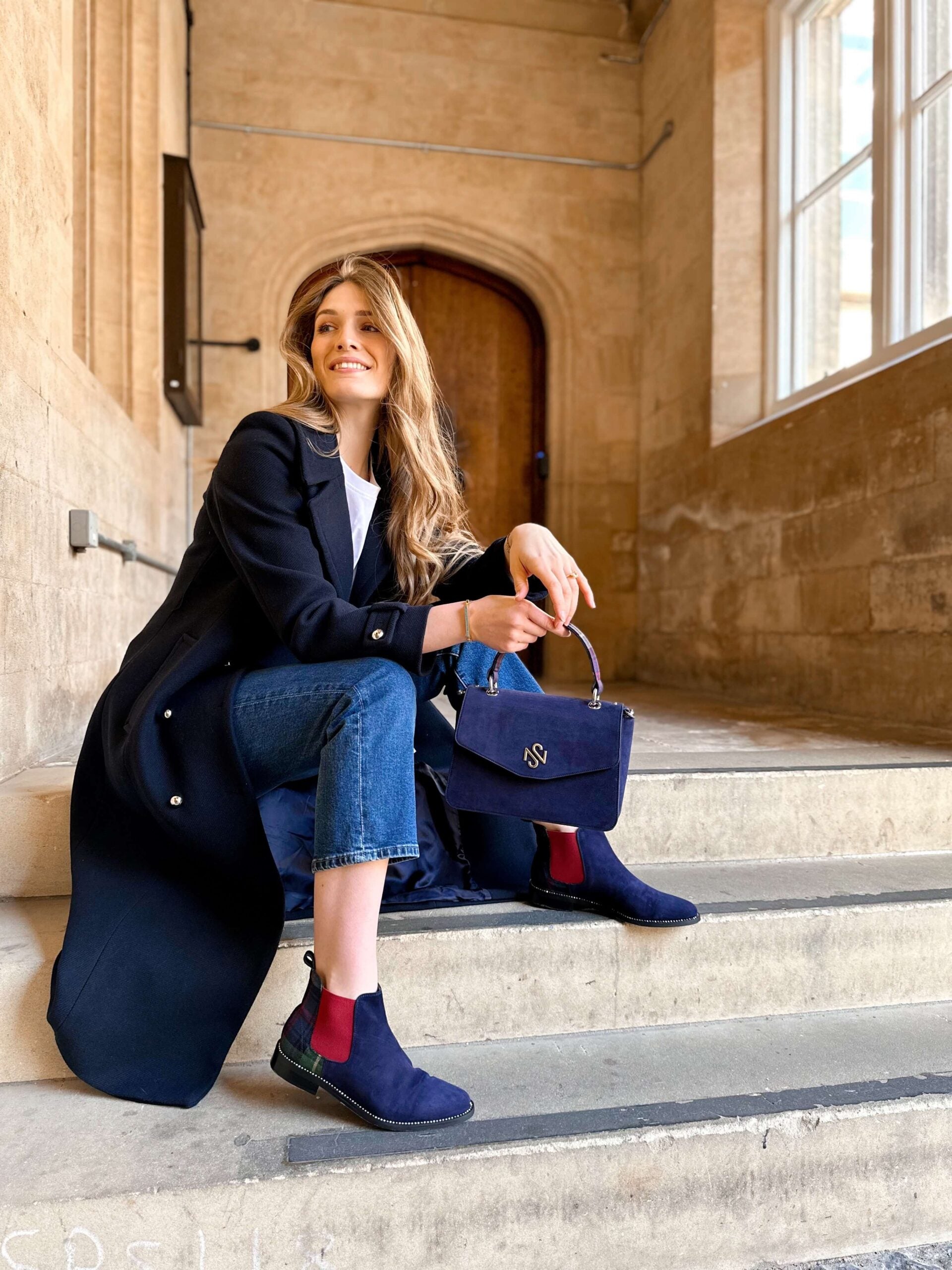 Limited Edition Navy Tartan Chelsea Boot