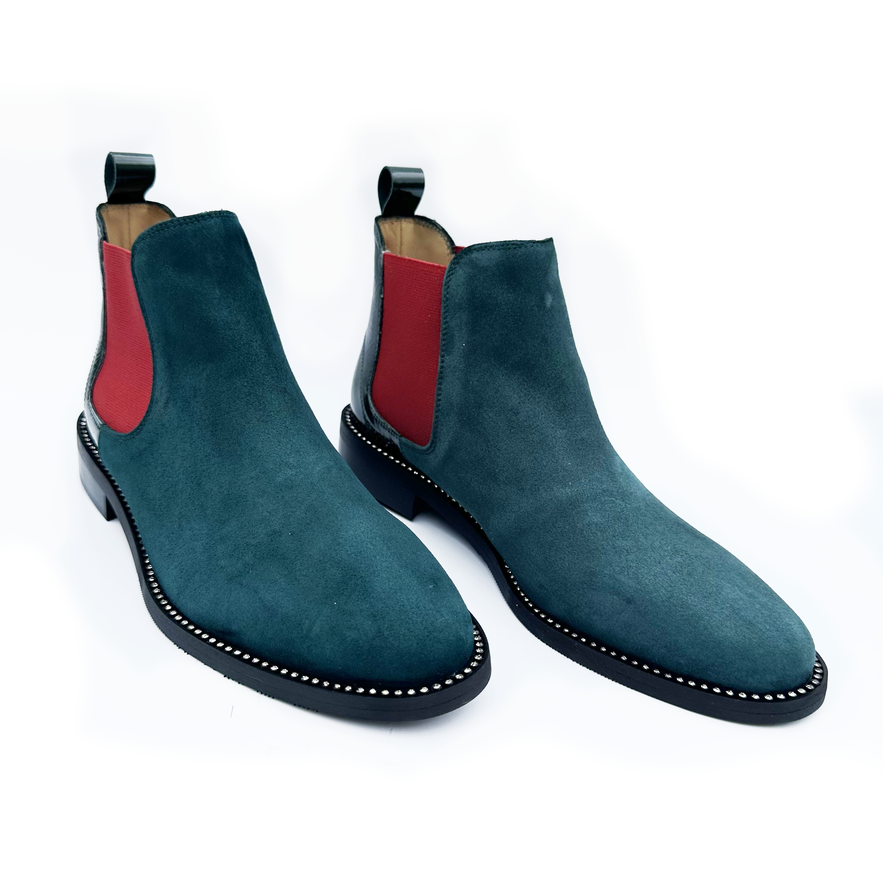 Green & Burgundy Chelsea Boot