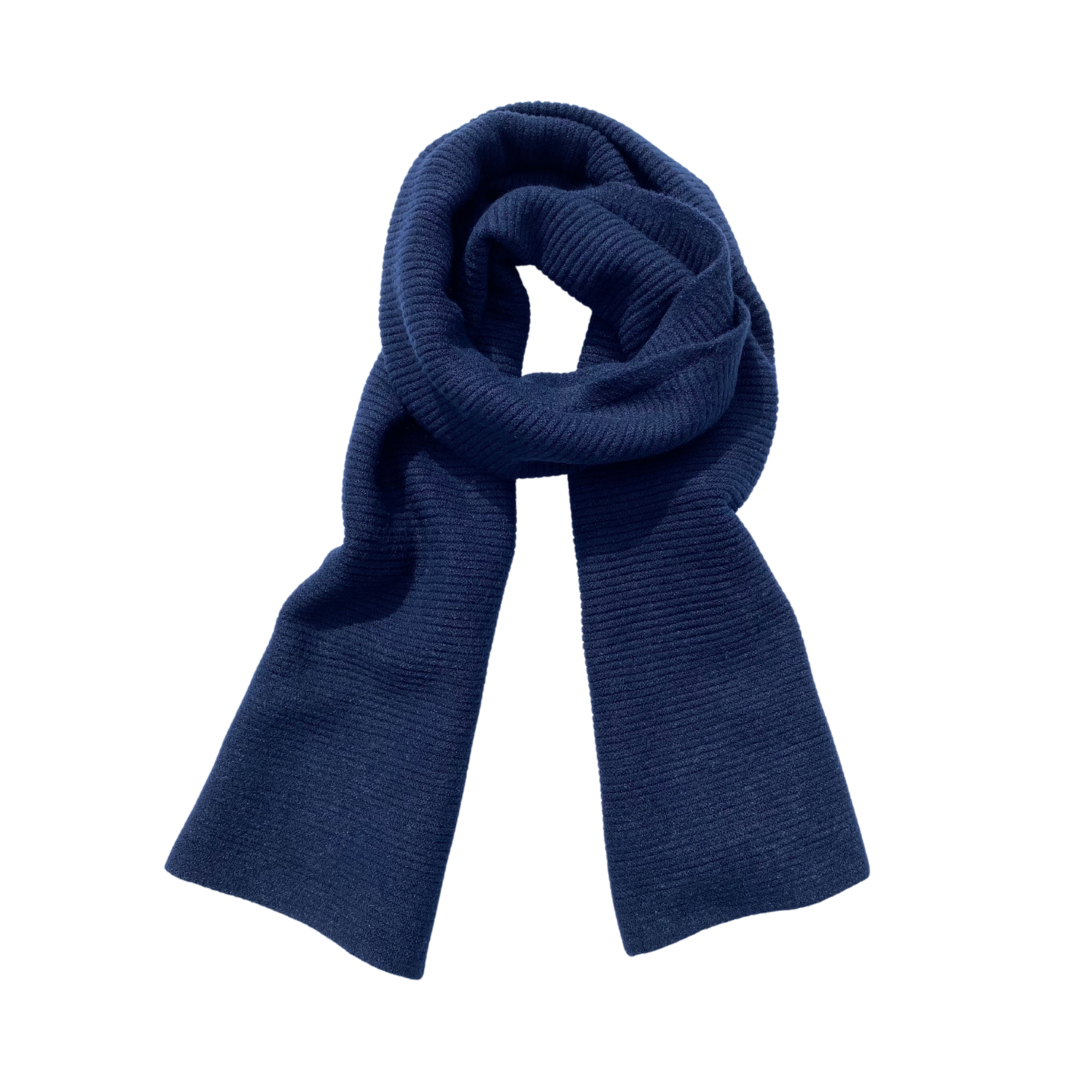 Navy Knitted Scarf