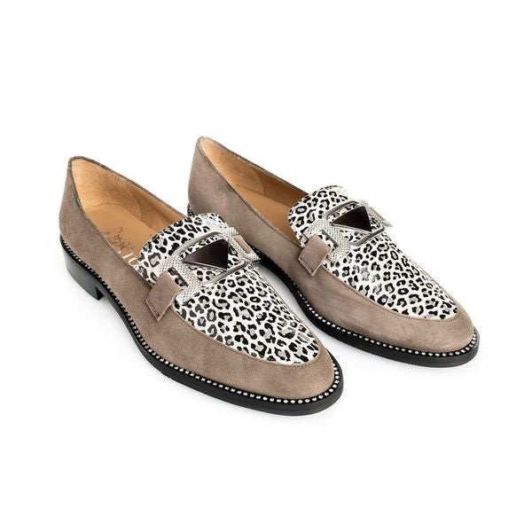 Grey Leopard Print Loafer