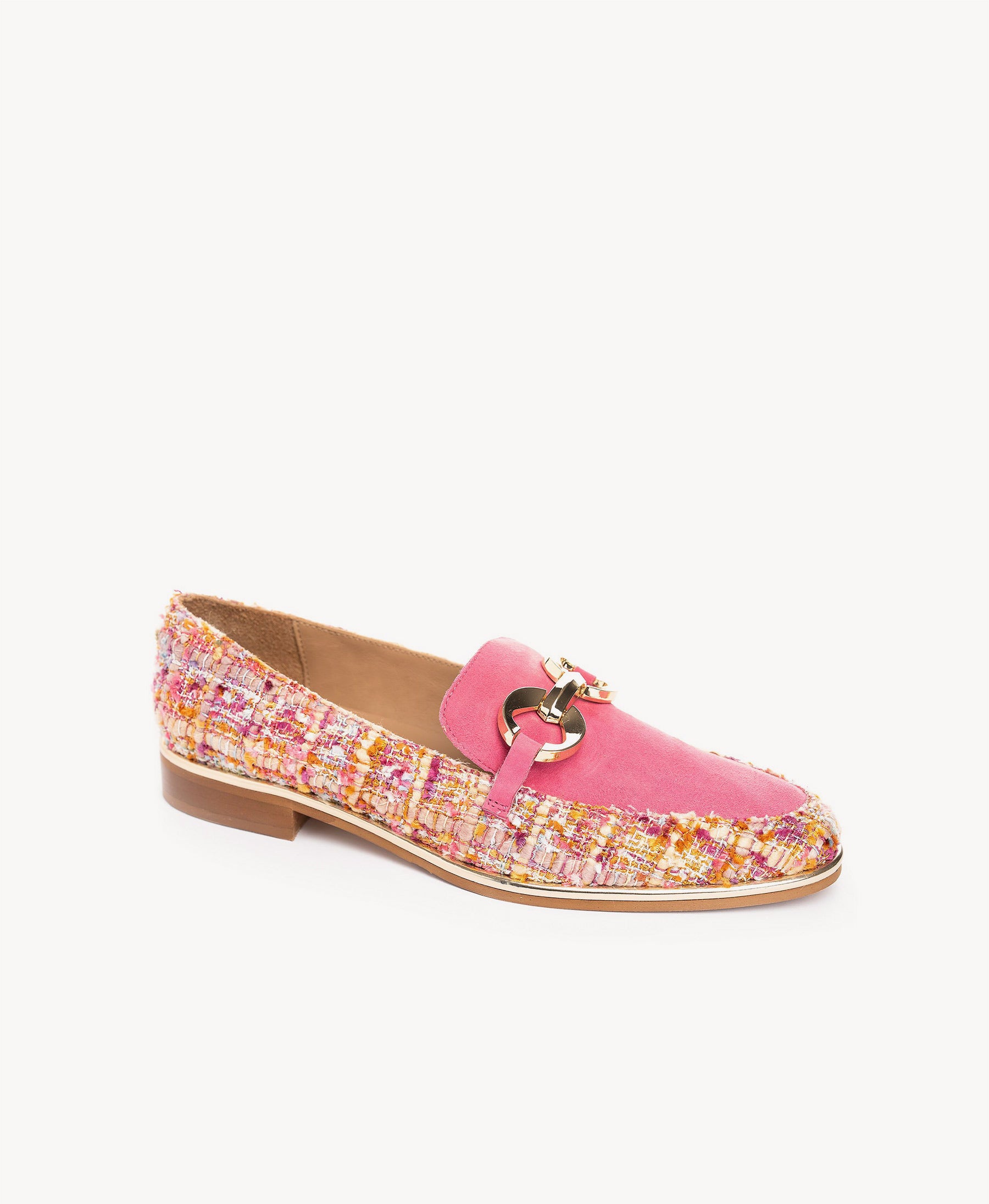 Pink Tweed Loafer