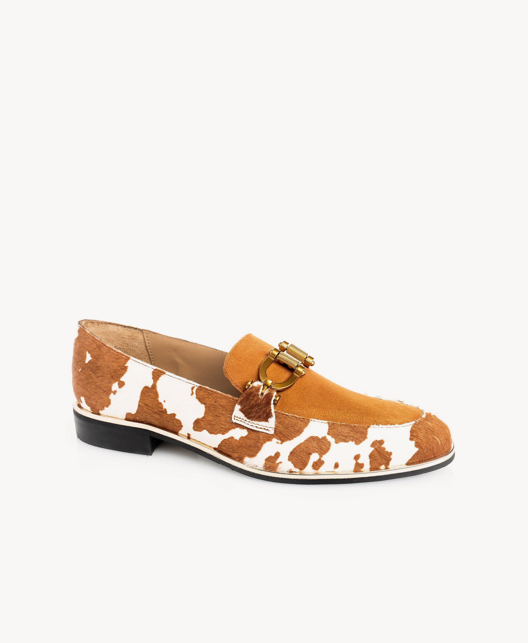 Tan & Cream Cowhide Loafer
