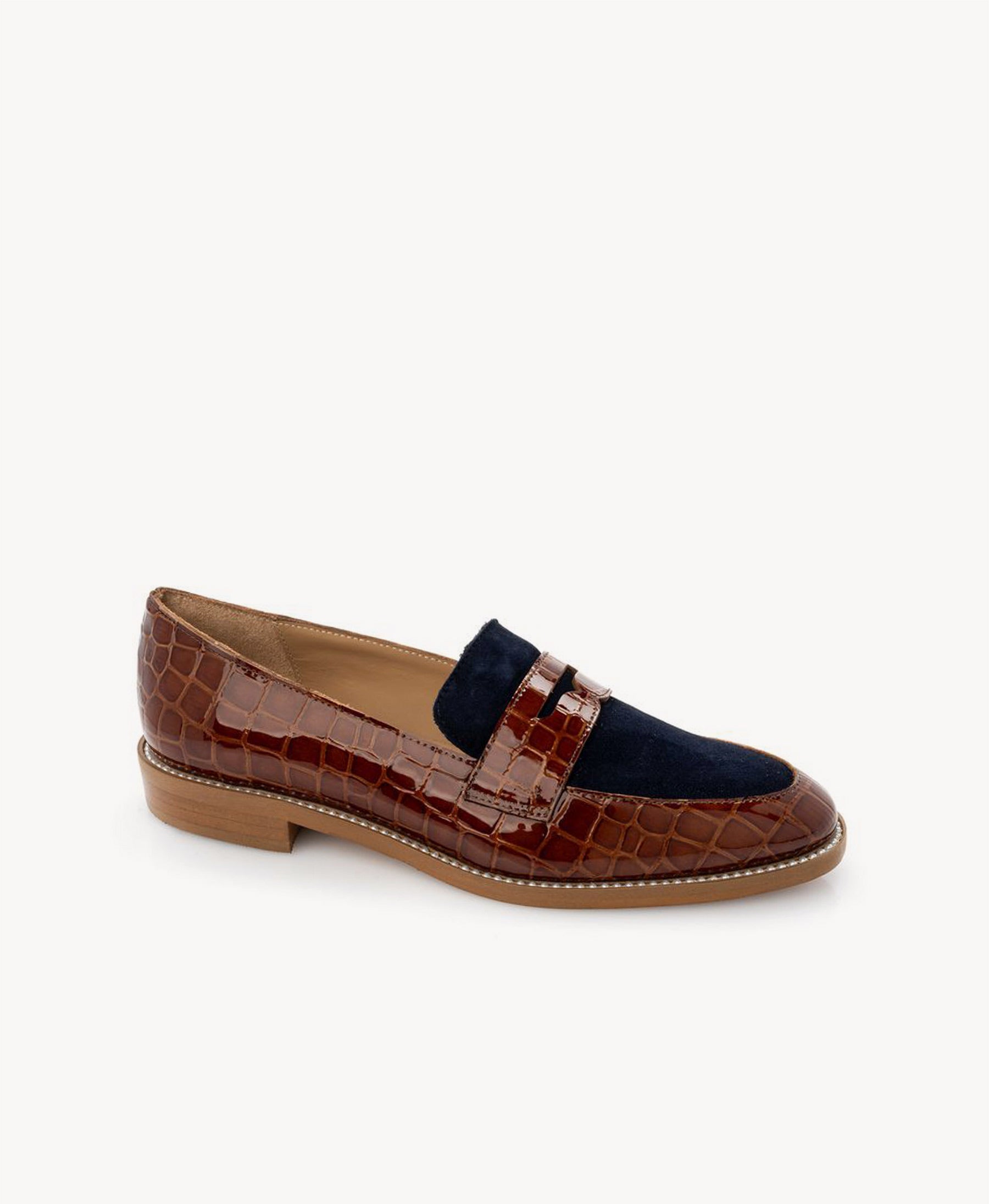 Tan & Navy Loafer