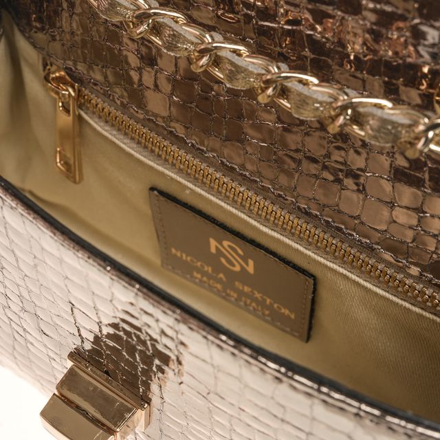 The Celia ~ Bronze Metallic Crossbody Handbag