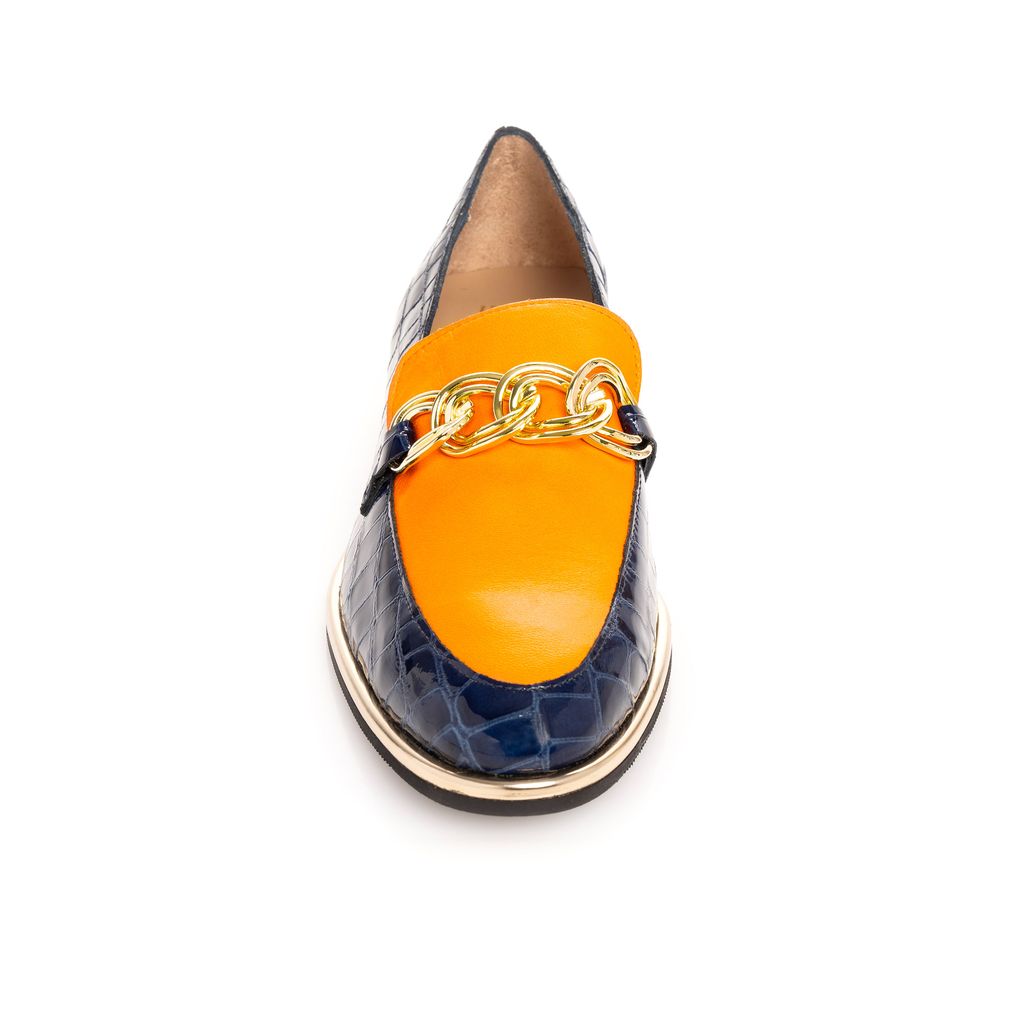 Navy & Mandarin Loafer
