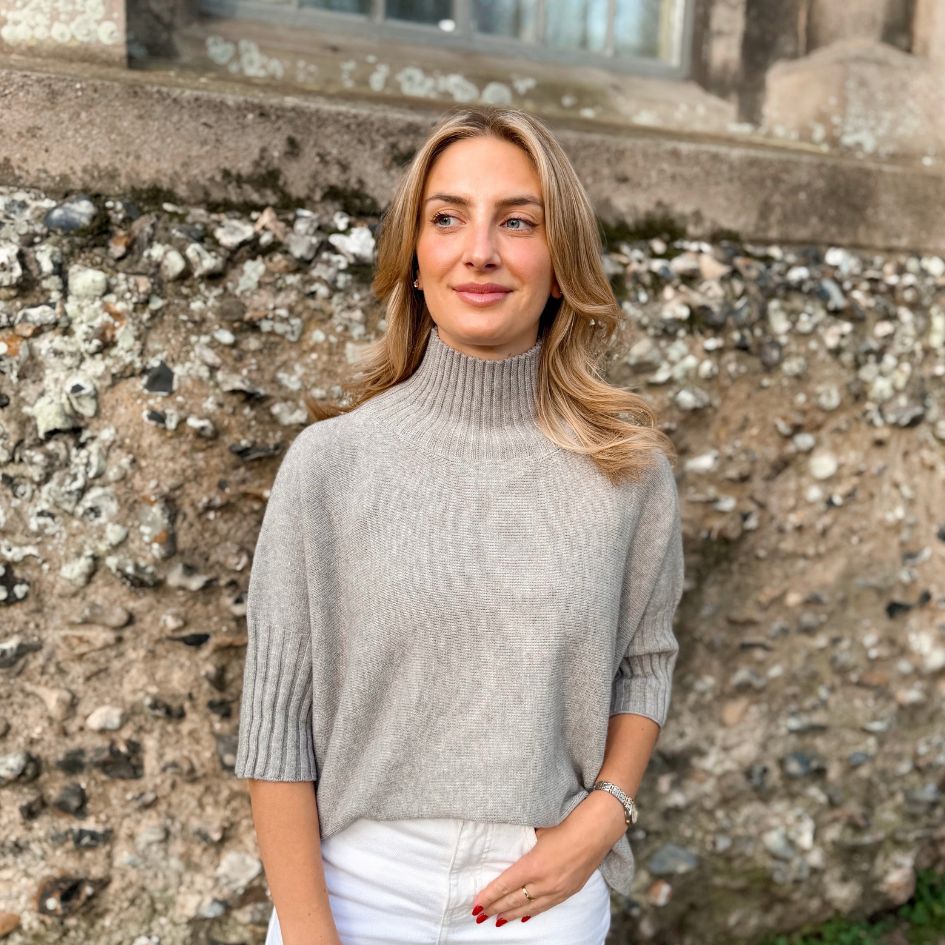Isabella ¾ Sleeve Knit – Oatmeal