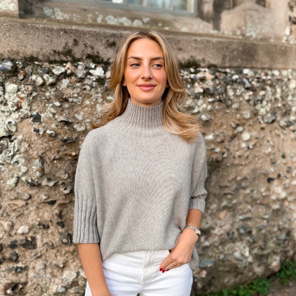 Isabella ¾ Sleeve Knit – Oatmeal
