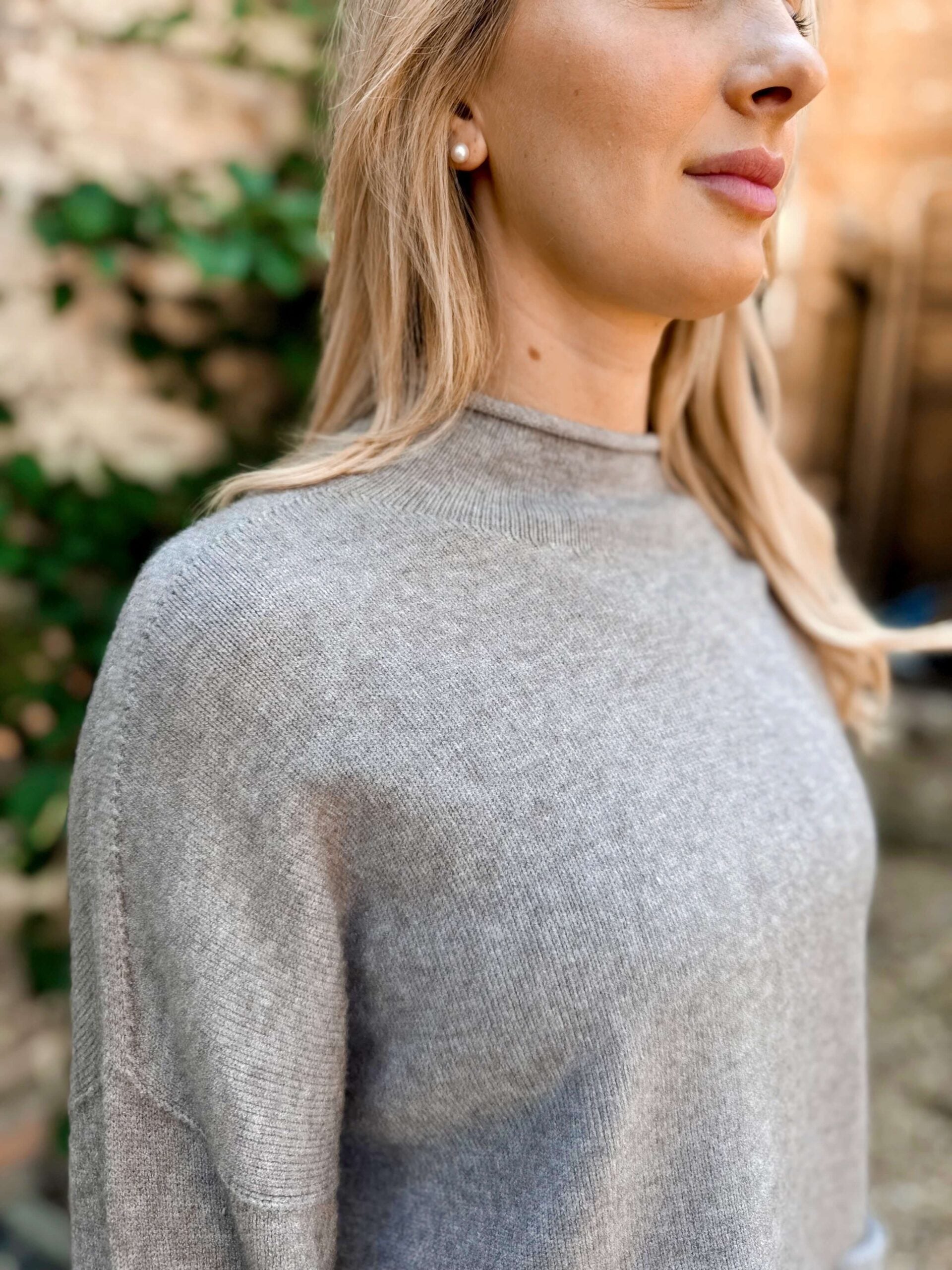 Emilia High Neck Knit - Oatmeal
