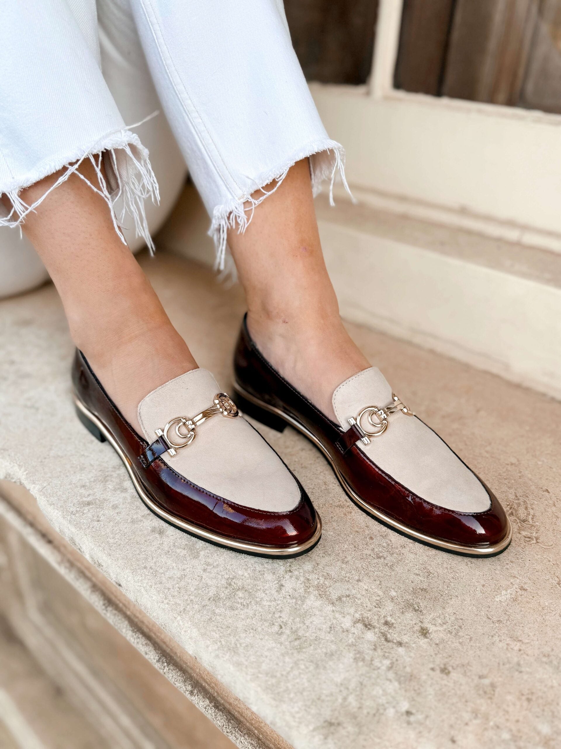Cognac & Cream Loafer