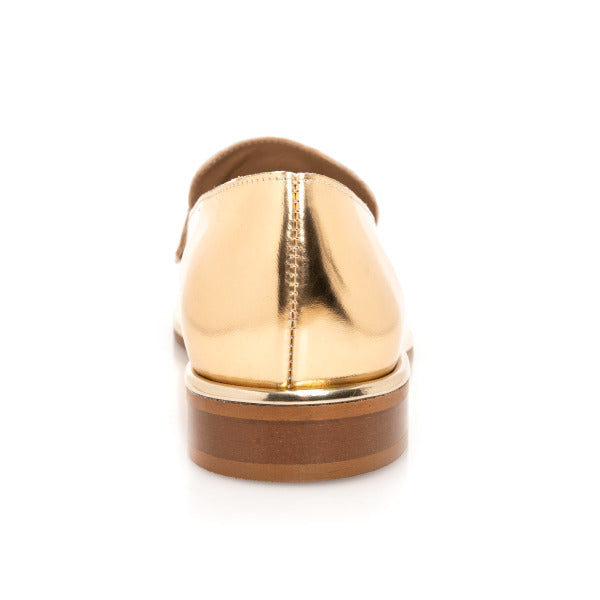 Gold & White Loafer