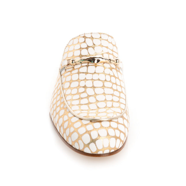 Gold & White Mule