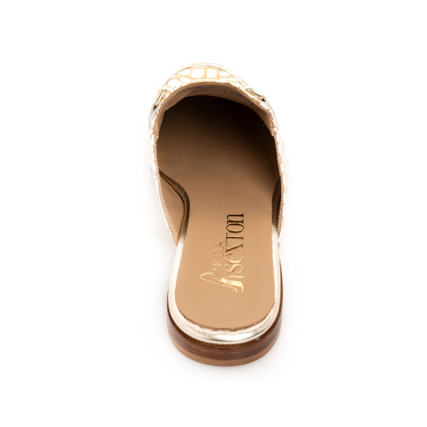 Gold & White Mule