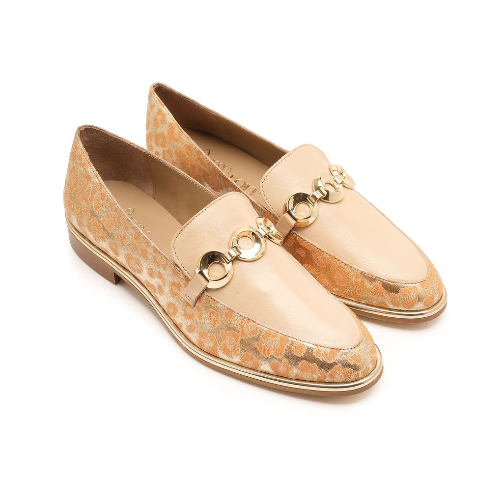 Golden Leopard Loafer