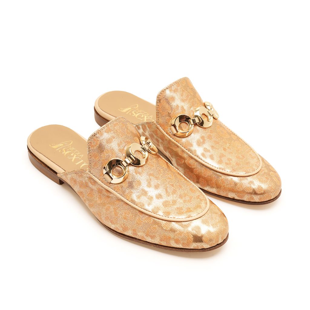 Golden Leopard Mule