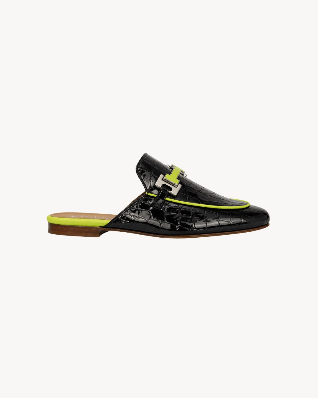Navy & Lime Mule