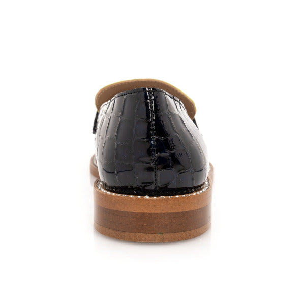Navy Croc Loafer