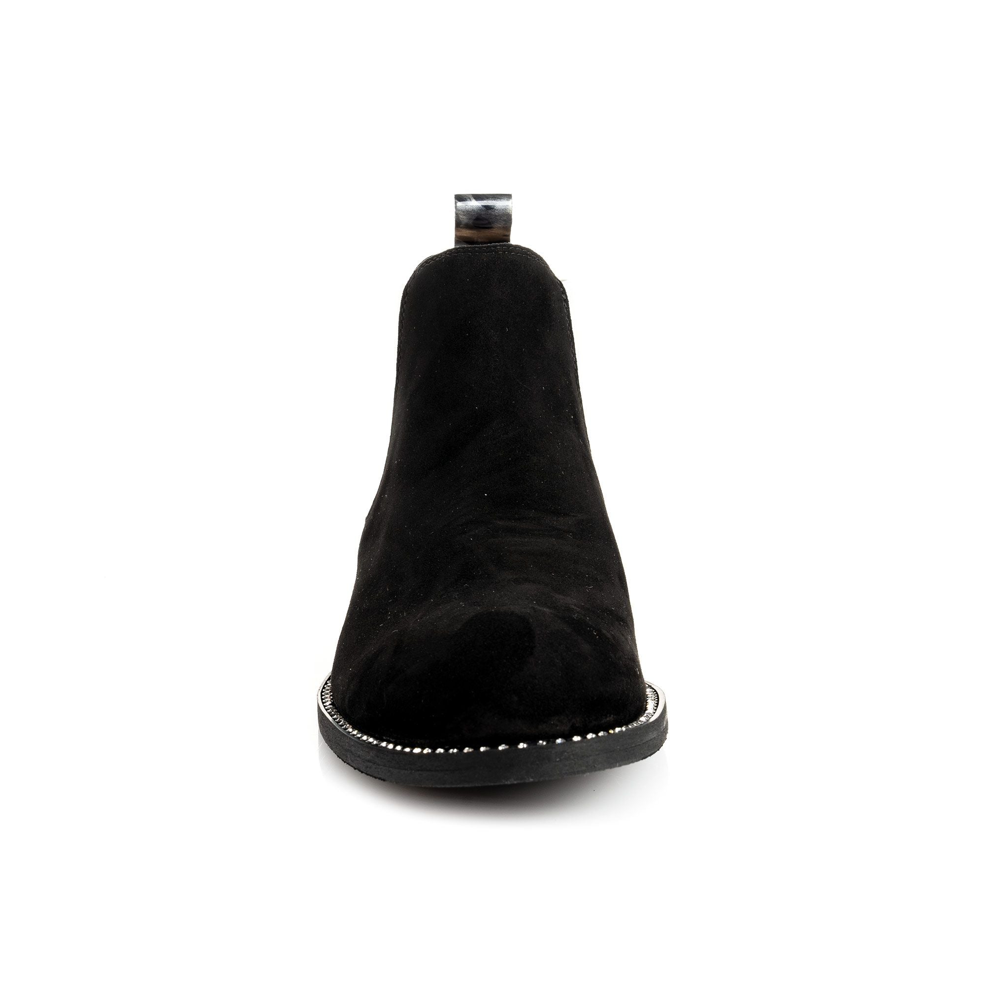 Black Suede Chelsea Boot
