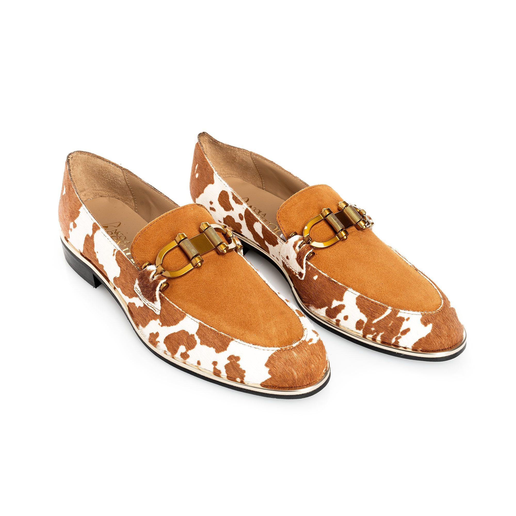 Tan & Cream Cowhide Loafer