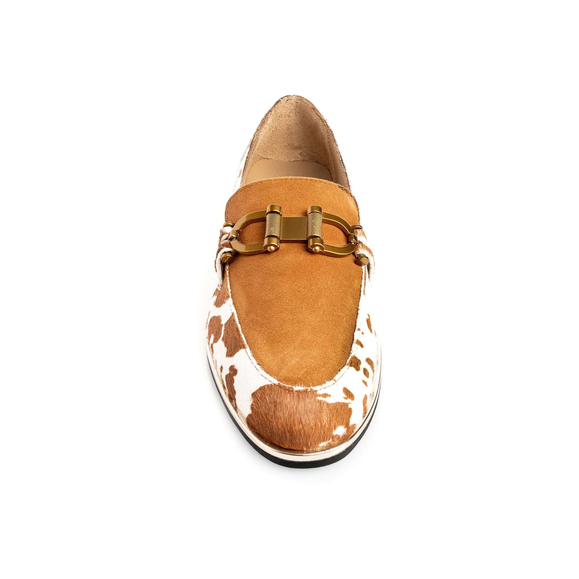 Tan & Cream Cowhide Loafer
