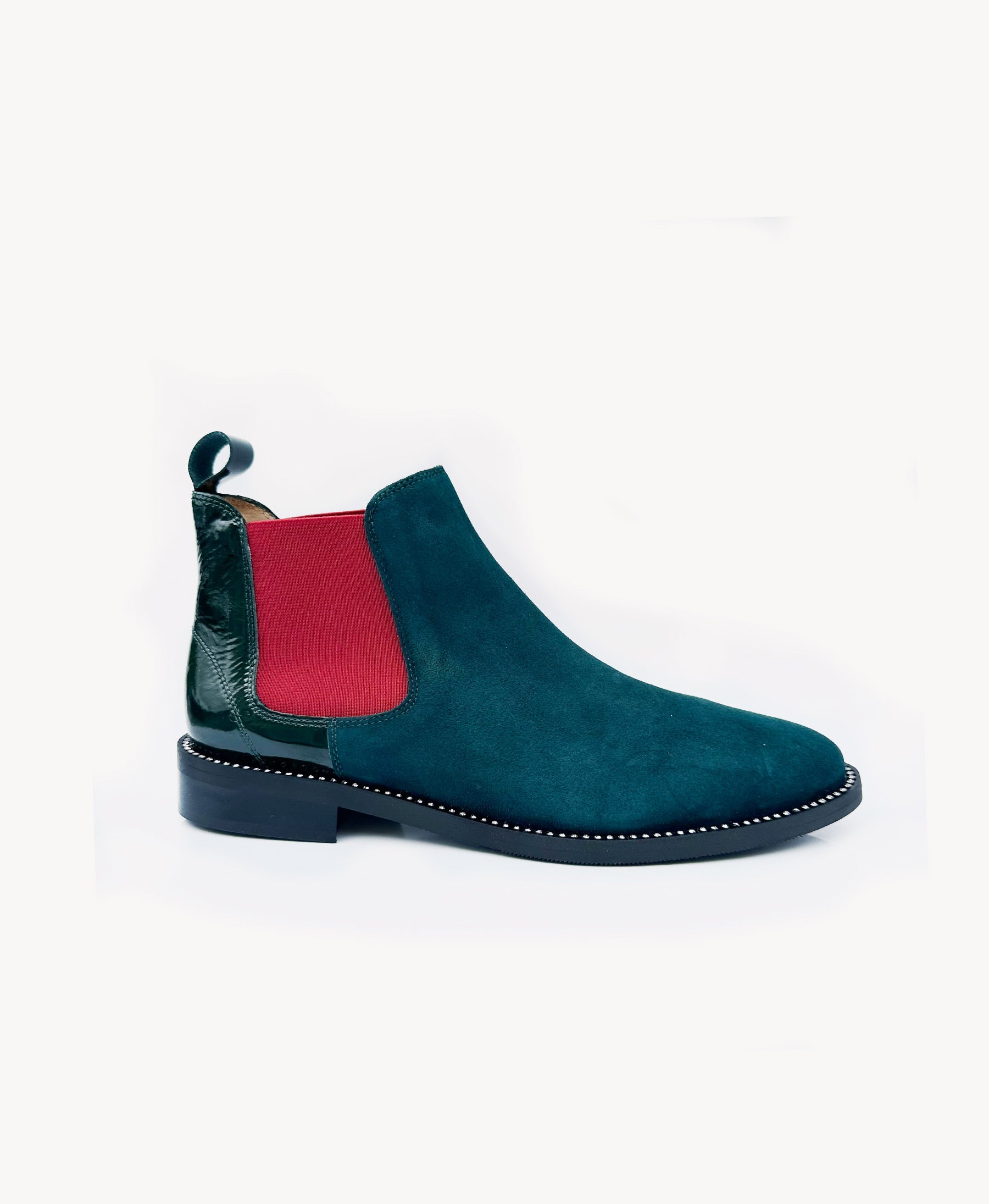 Green & Burgundy Chelsea Boot