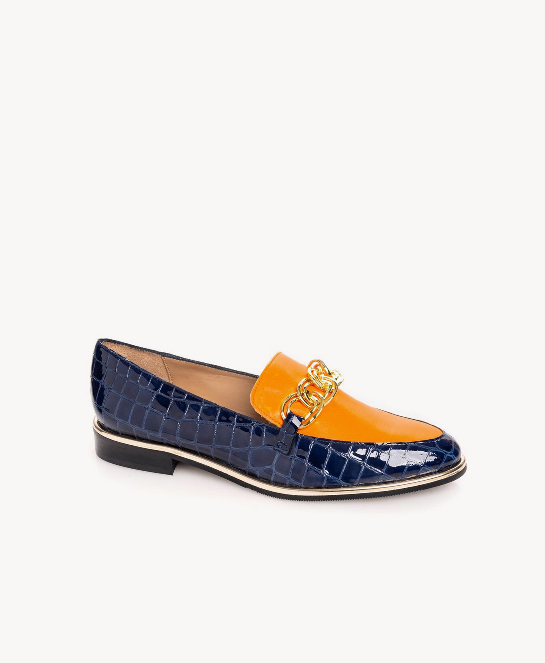 Navy & Mandarin Loafer