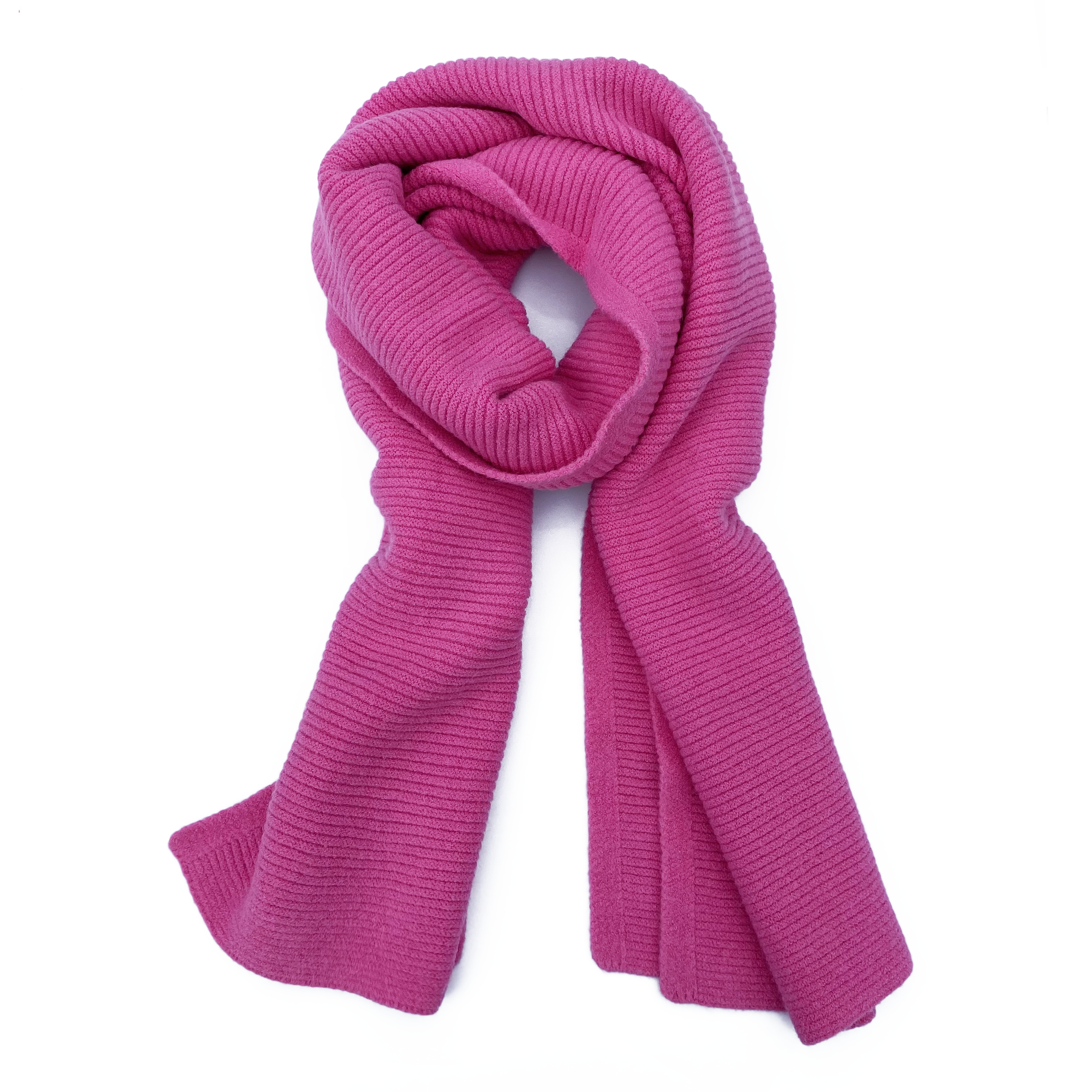 Fuchsia Knitted Scarf