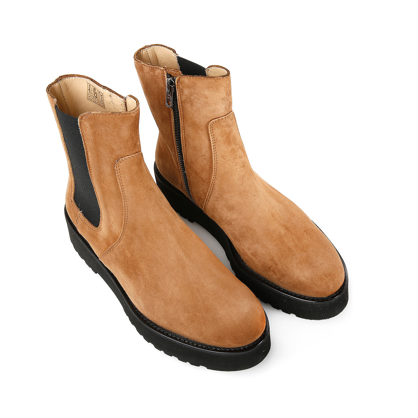 Flatform Tan Ankle Boot