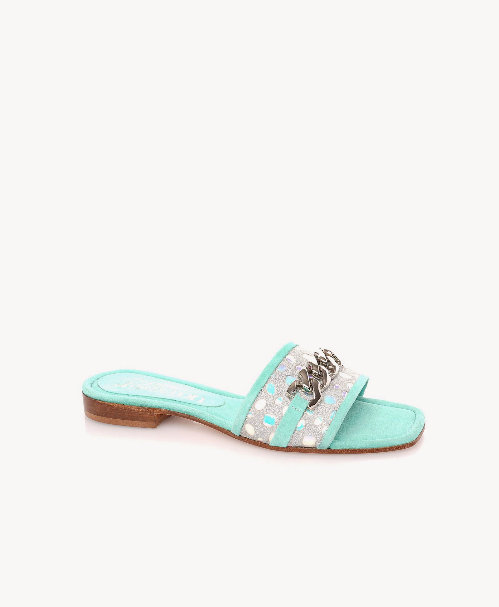 Mint Metallic Slides