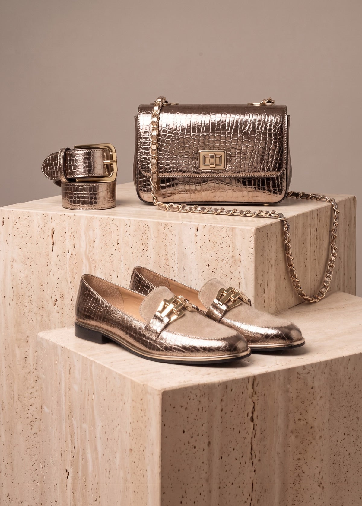 Tan & Cream Cowhide Loafer | Nicola Sexton