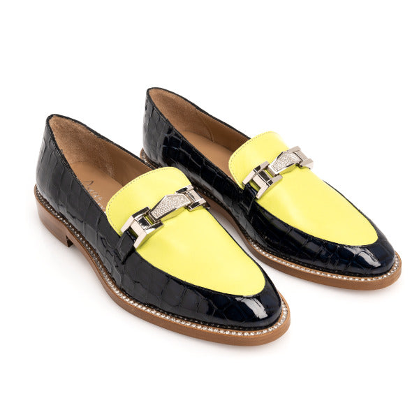 Navy Croc Loafer