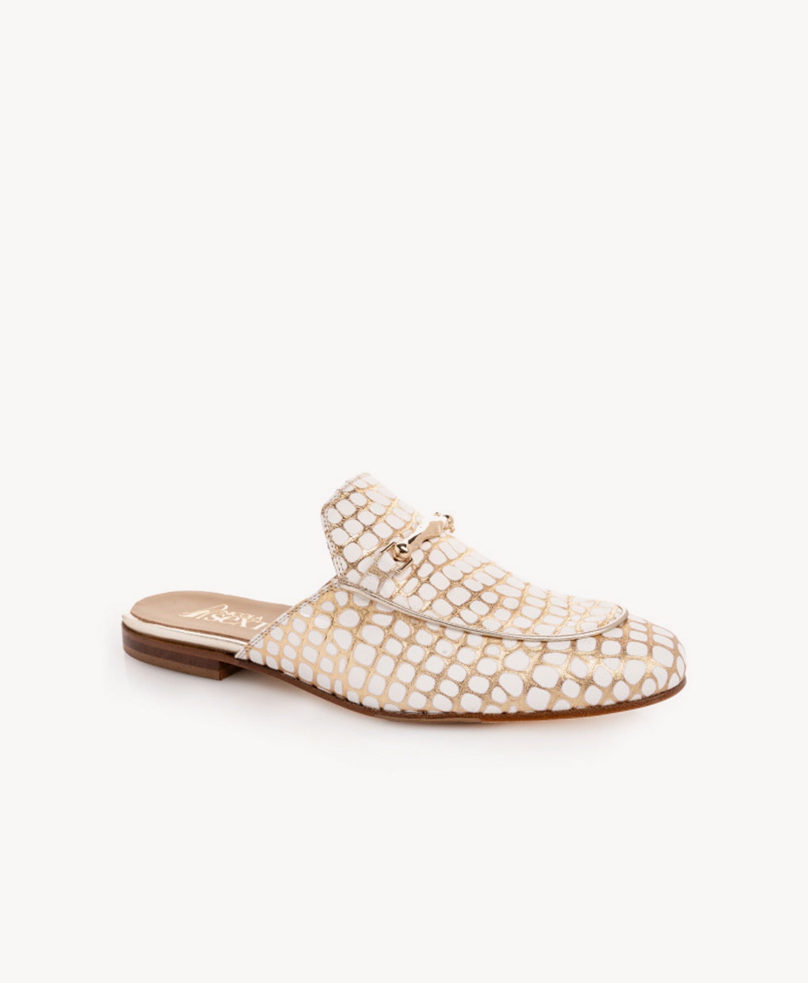 Gold & White Mule