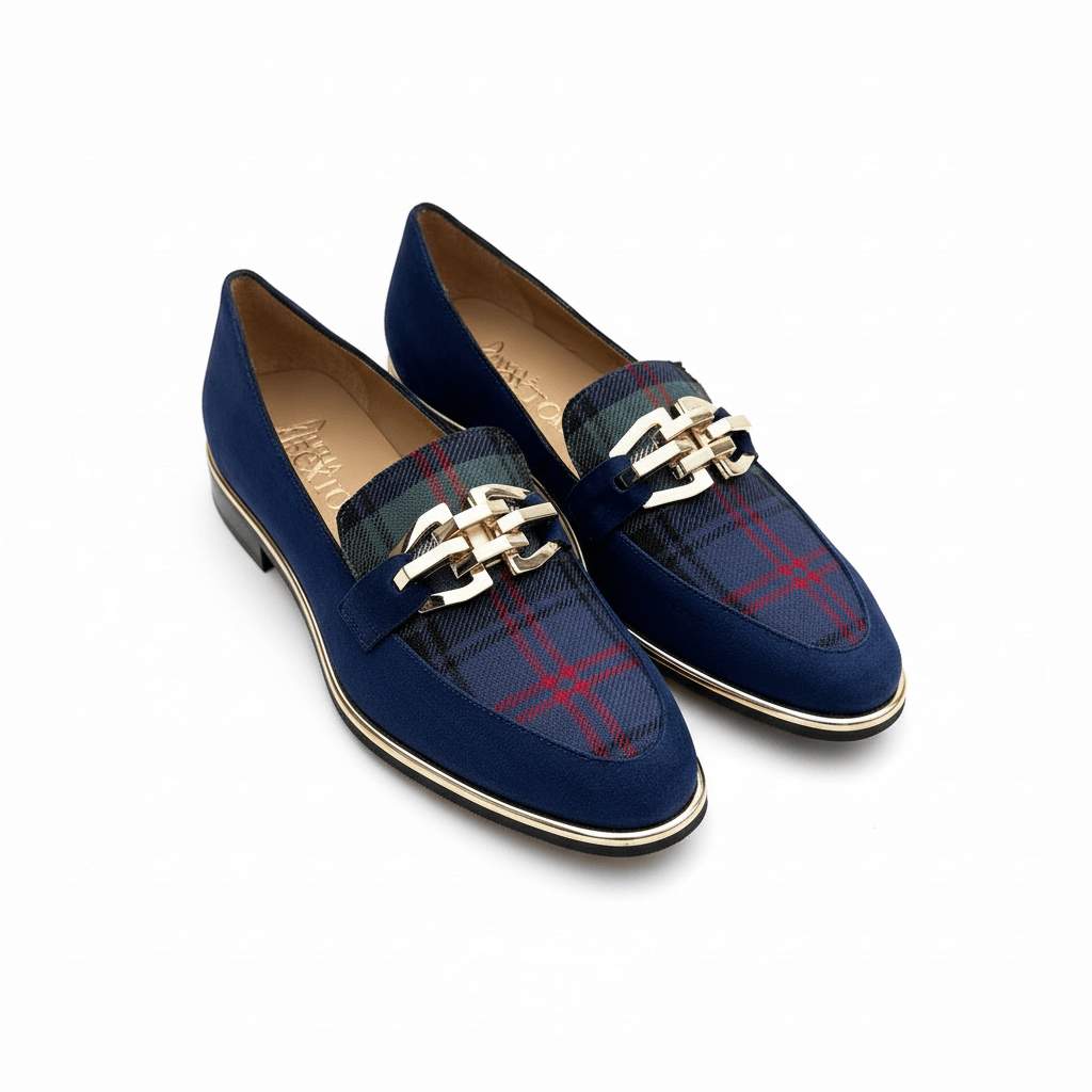 Limited Edition Navy Tartan Loafer