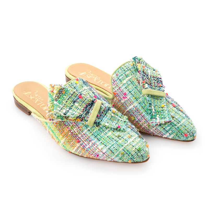 Lime Green Pointed Mule