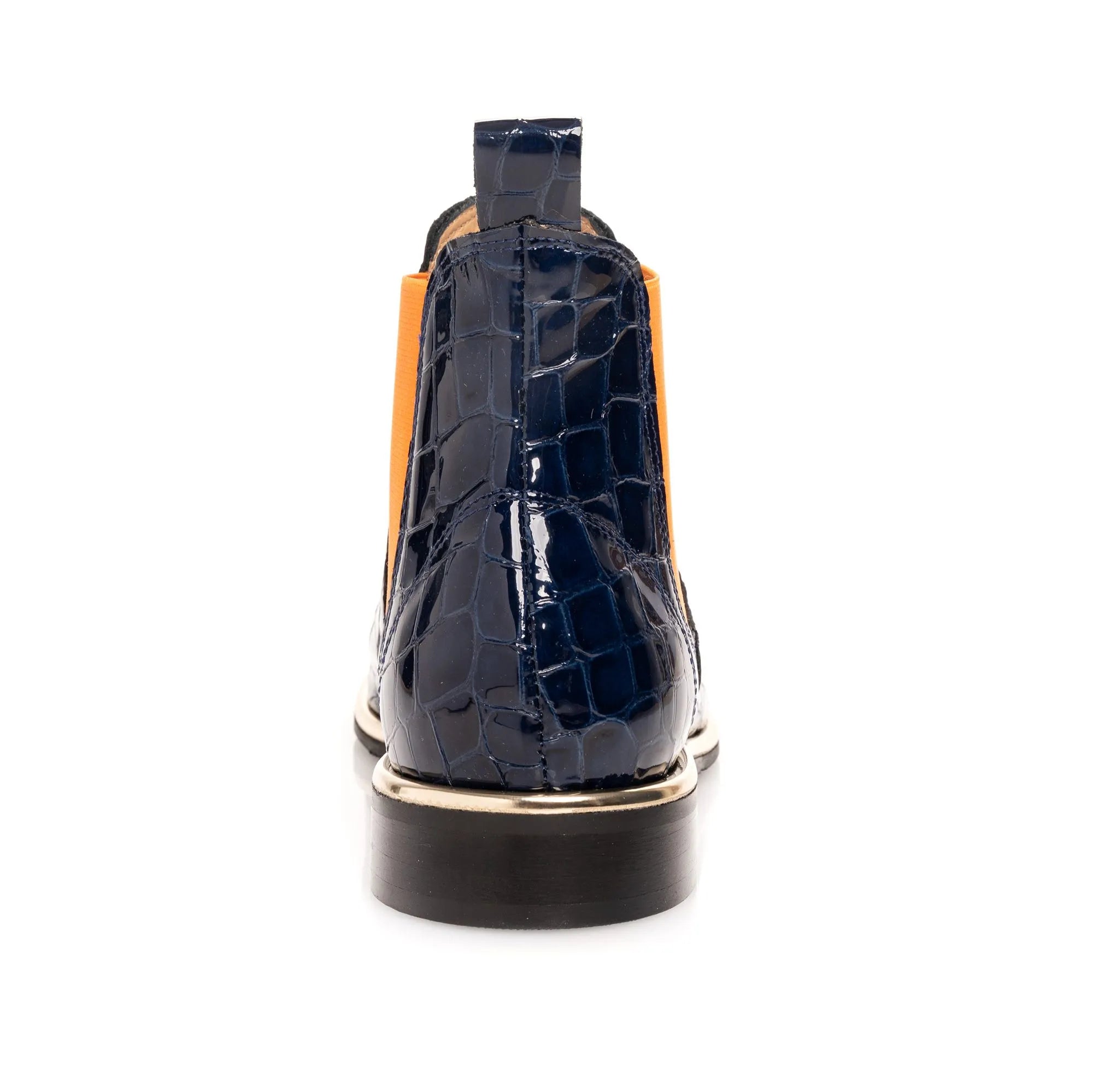 Navy & Mandarin Chelsea Boot