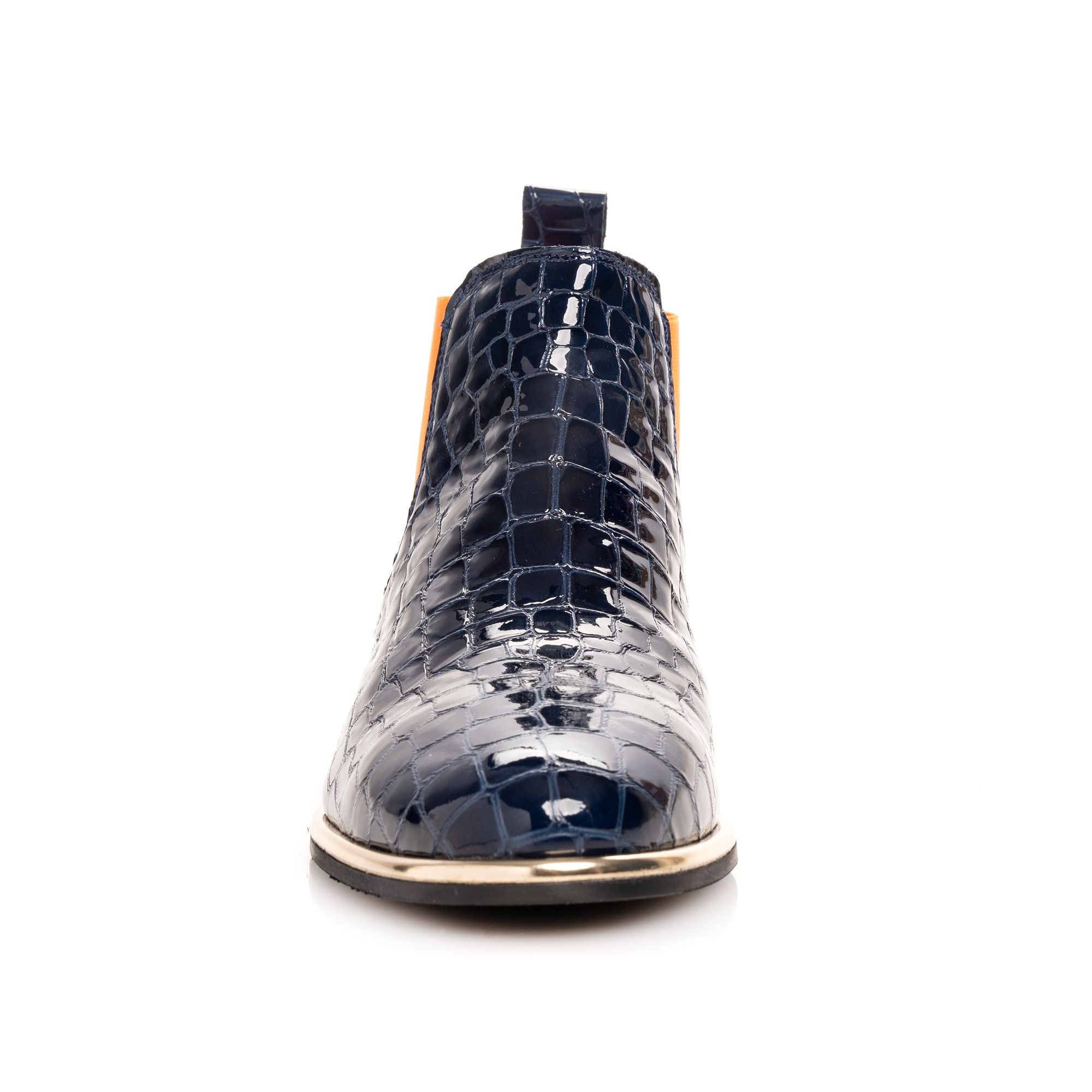Navy & Mandarin Chelsea Boot