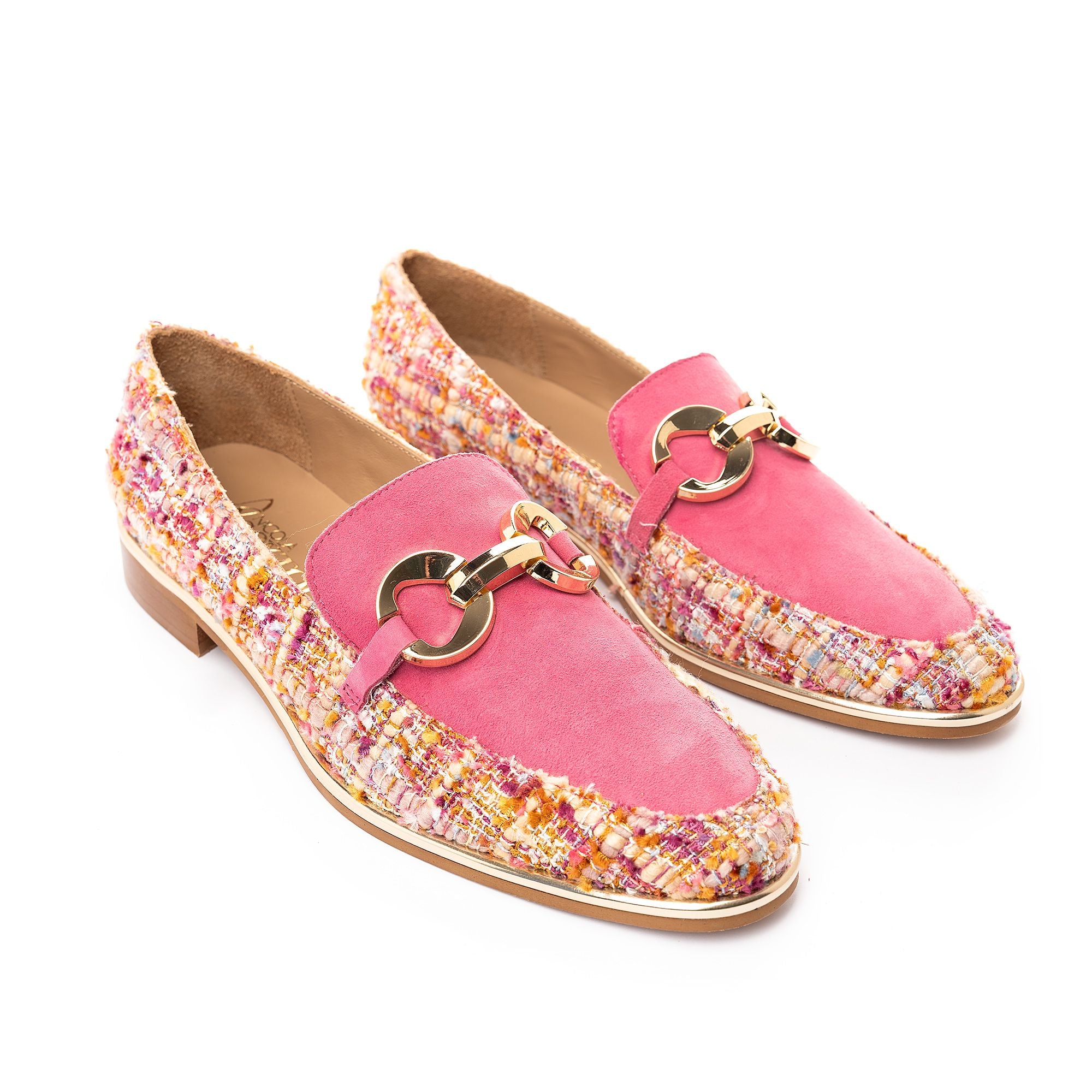 Pink Tweed Loafer