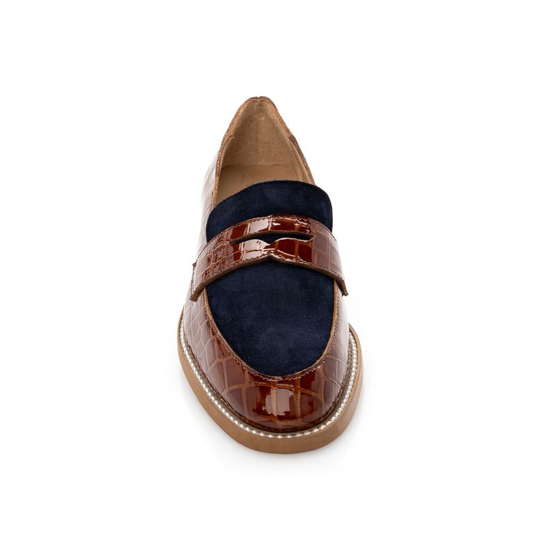 Tan & Navy Loafer