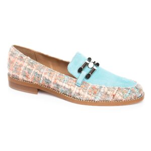 Aqua Blue Tweed Loafer