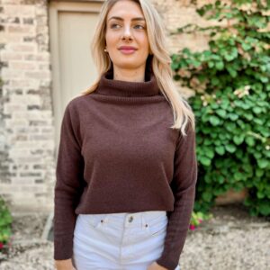 Chocolate Roll Neck Knit