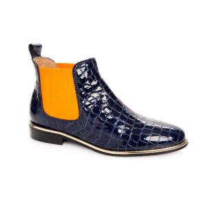 Navy & Mandarin Chelsea Boot