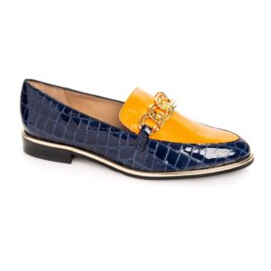 Navy & Mandarin Loafer