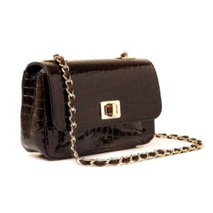 nicola sexton chocolate brown cross body handbag